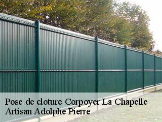 Pose de cloture  corpoyer-la-chapelle-21150 Artisan Adolphe Pierre